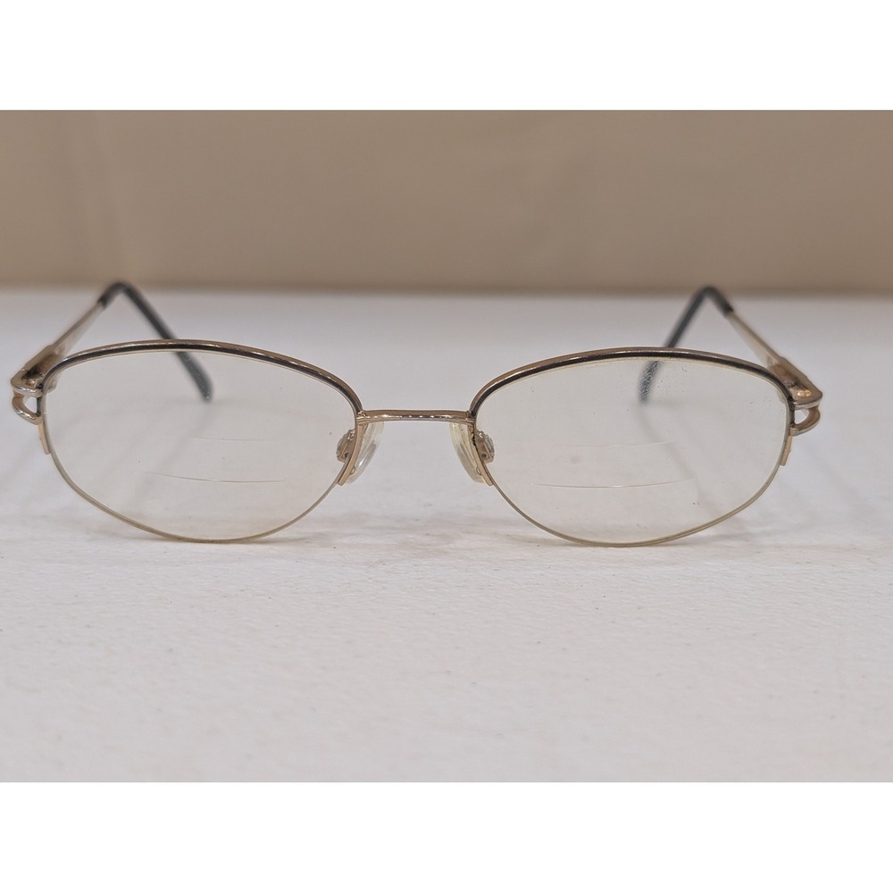 Tura Ladies Eyeglasses Gold Metal Rhinestone Accent Designer‎ Frames Spectacles
